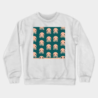 Octopus Wallpaper - Super Cute Colorful Cephalopod Pattern Crewneck Sweatshirt